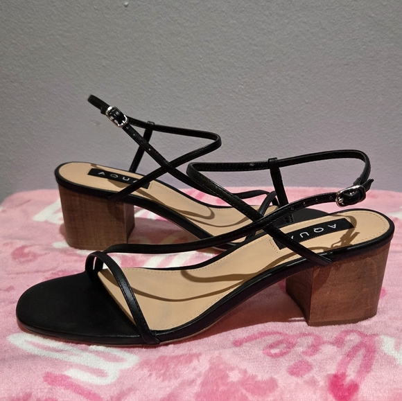 Women's Aqua Black Strappy Heel, Size 9M - Picture 4 of 8